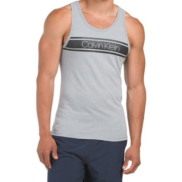 NWT Calvin Klein Men's Vibration Logo Graphic Print Casual Active Tank Top - Picture 1 of 5